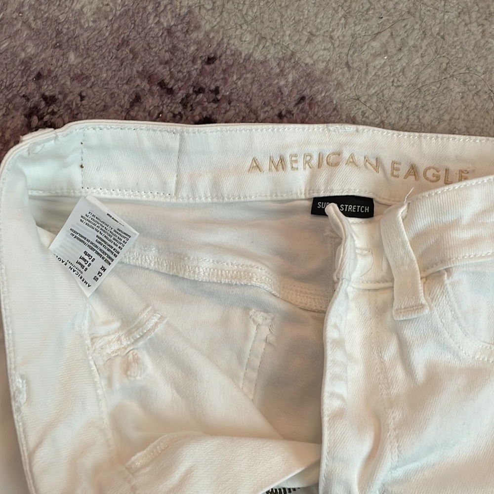 American Eagle White Jeans Size 0 - Picture 2 of 4